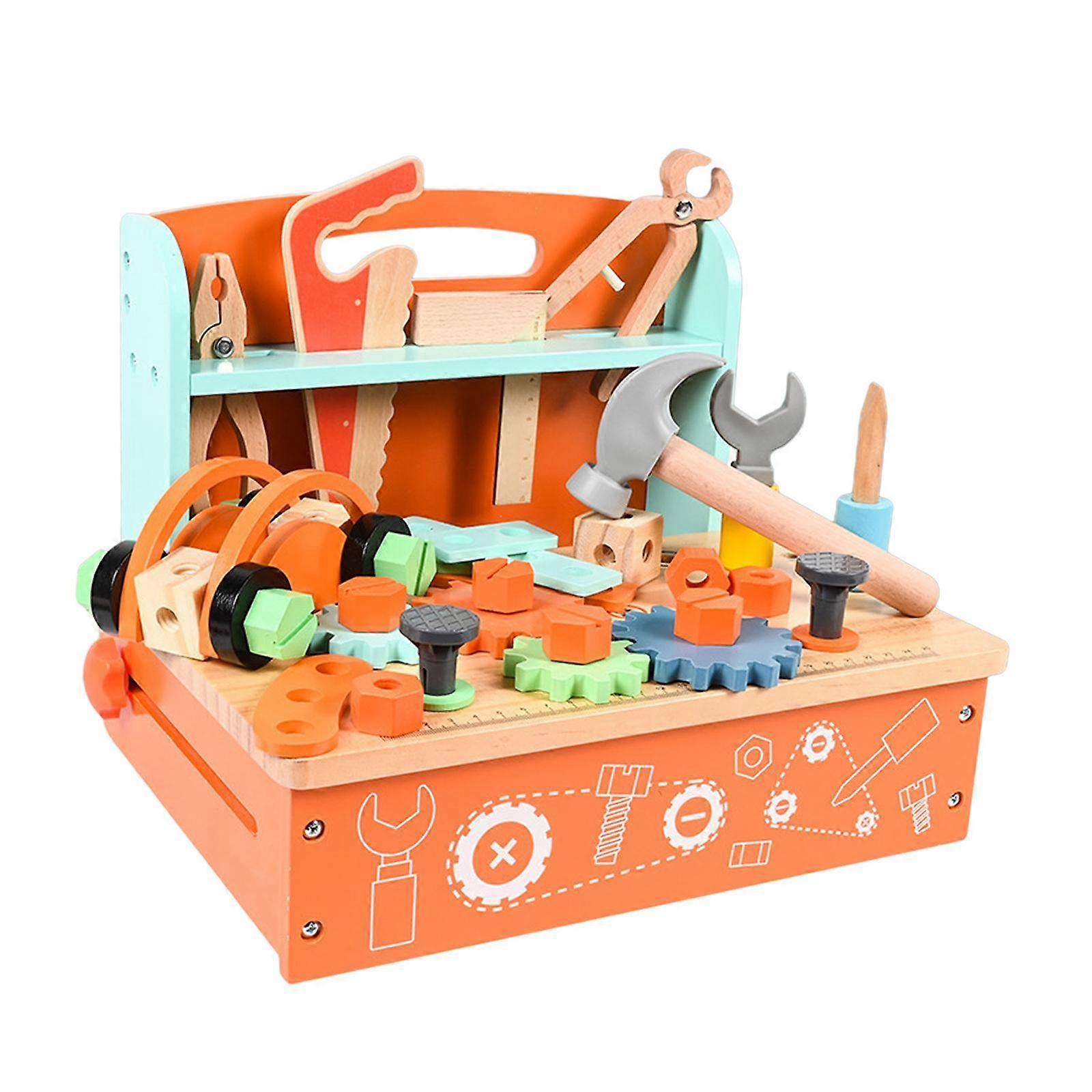Wooden Tool Set Toy Learning Toy Assembly Set Multiuse for 3+ Year Kids Home