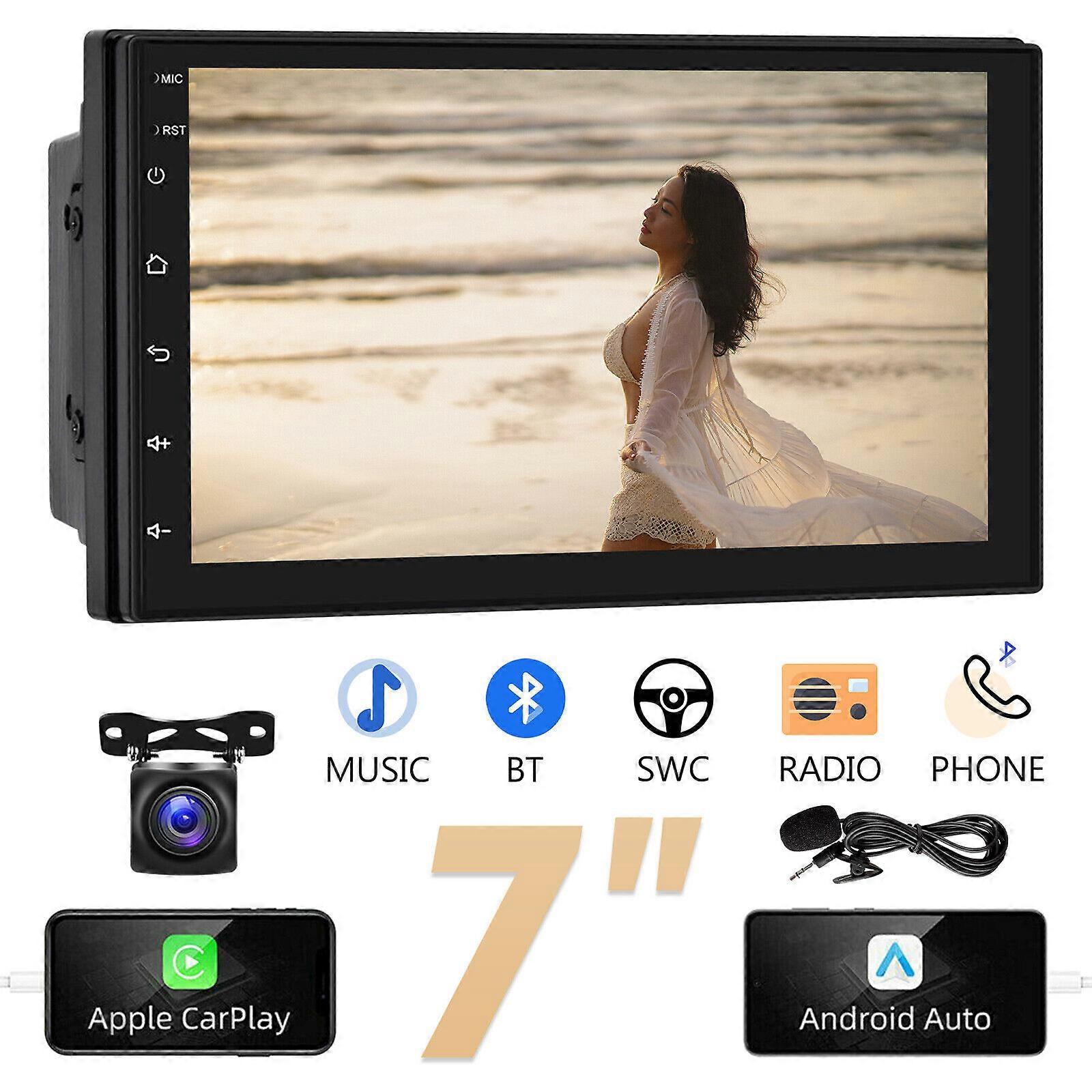 7"Car Apple Carplay Radio Android Auto Double Touch Screen Stereo Bluetooth 2Din NO.5690