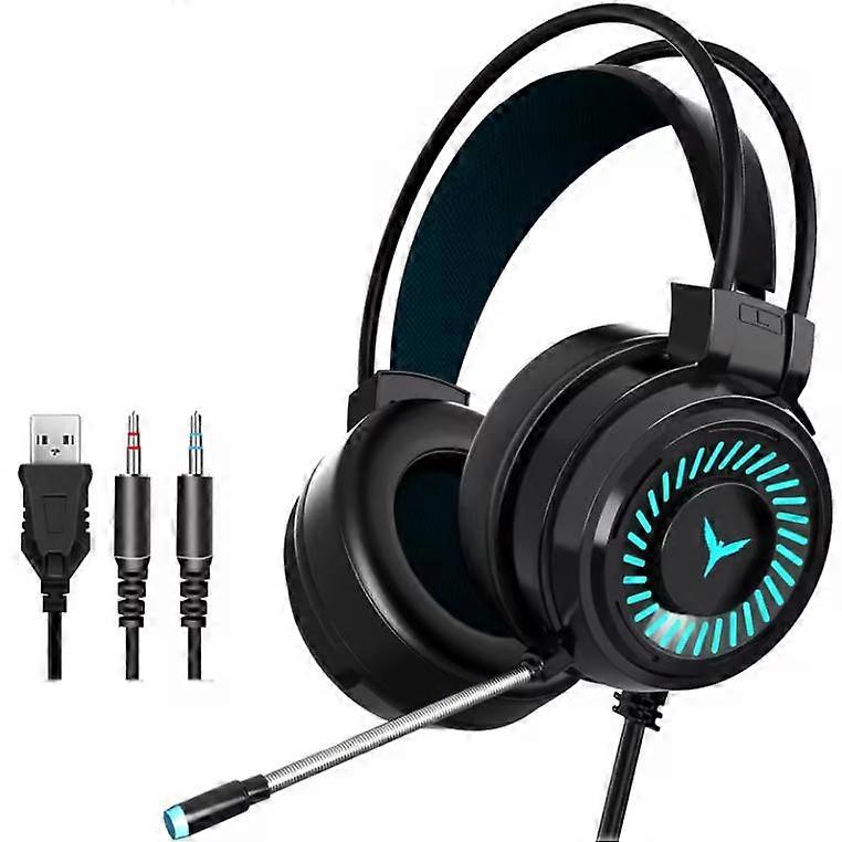 OHPA G60 USB Pro Gaming Headset for PC - 7.1 Surround Sound Headphones with Noise Cancelling Microphone- Memory Foam Pads