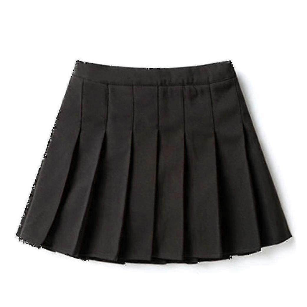 بنات عالية الخصر مطوي الرمز البريدي نمط التنس المتزلج تنورة صغيرة (أطفال)