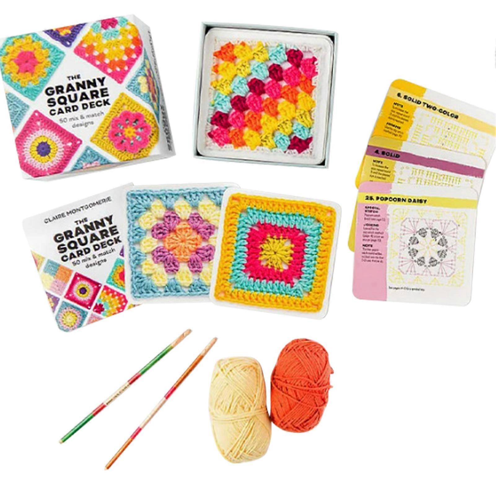 The Granny Square-Card Deck 50 Mix Match Design Funny Versatile Card Deck Kit for Crocheters