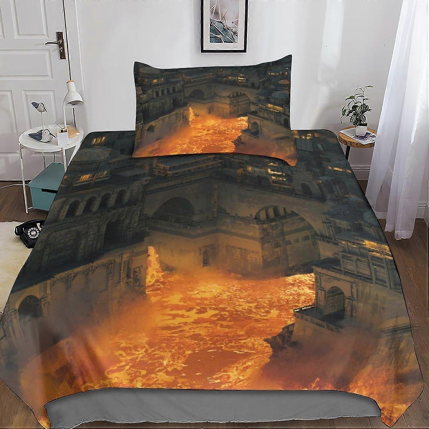 The Fisher King D Duvet Cover Printed Pattern in D Sets The World of the Future Bed Linen, Bedding with Pillowcases, for Adults and Children from Midd