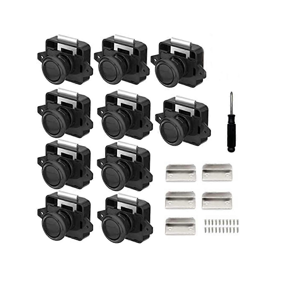 Pack Of 10 Locks, Metal Push Button Door Locks Furniture Locks Cabinet Locks Cabinet Locks Door Loc