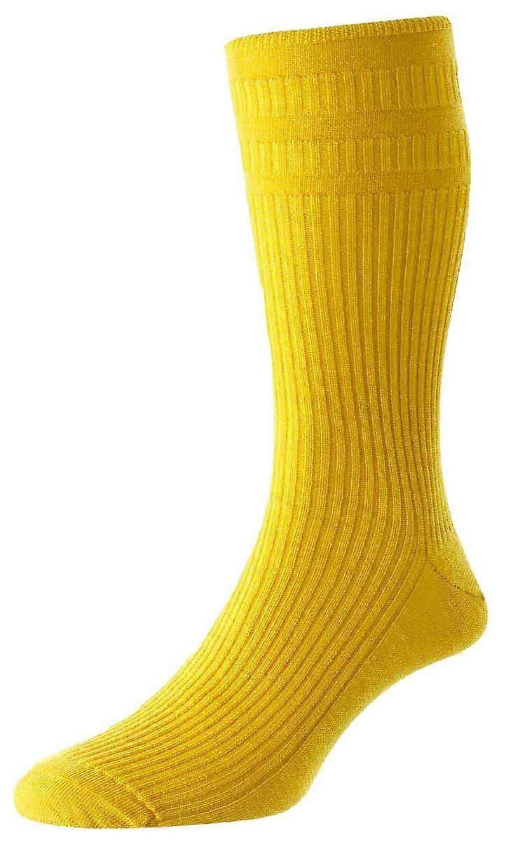 HJ Hall Original Wool Softop Socks - Mustard
