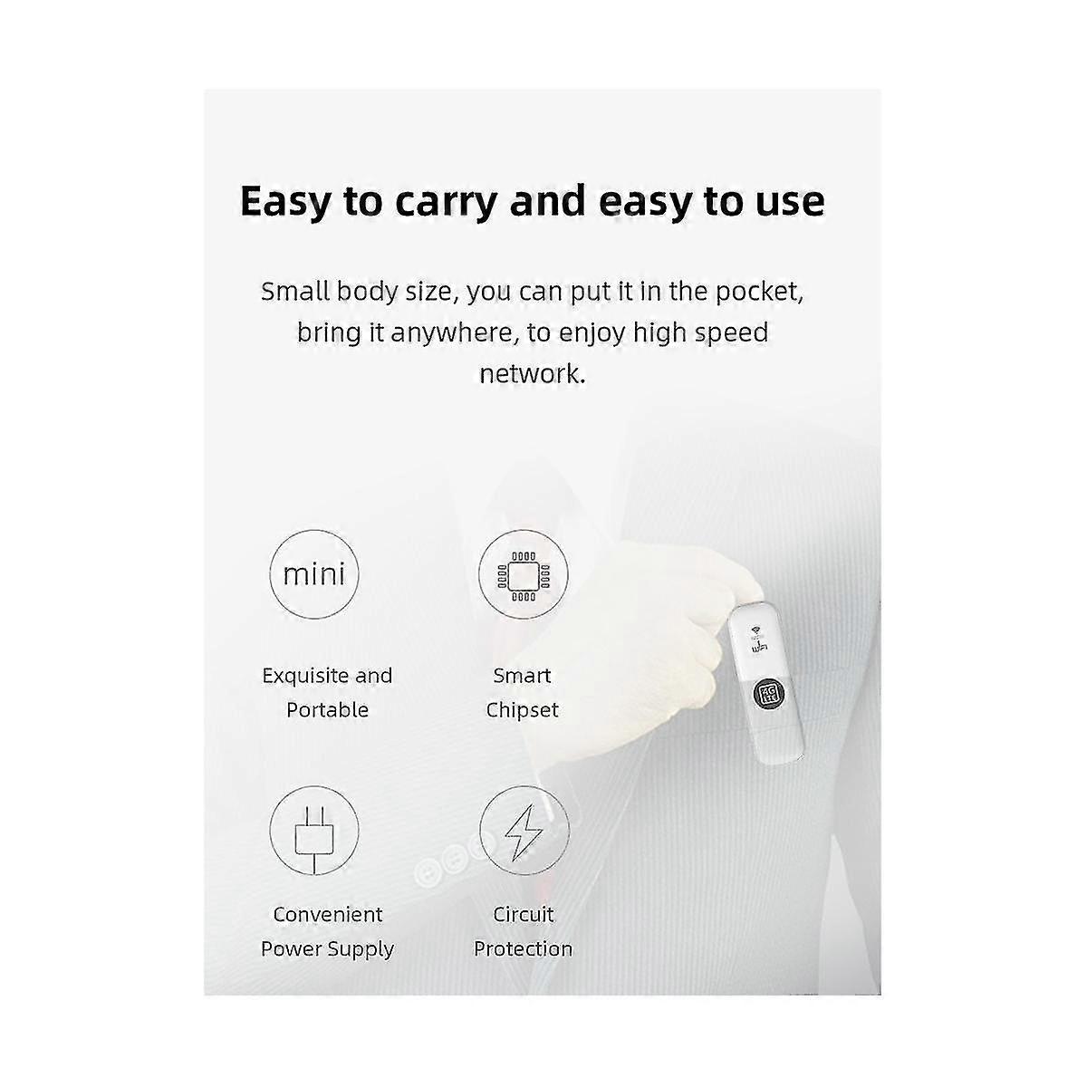 4g Wifi Usb Dongle Mobile 150mbps Modem Stick Wireless Router Usb 150mbps Modem Stick Office, bianco