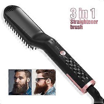 Electric Beard And Hair Straightening Comb With Adjustable Temperature