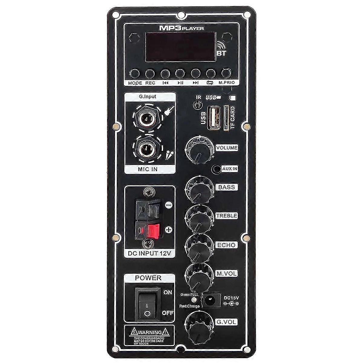 12V Amplifier Board Speaker Amplifier Bluetooth AUX TF-Card U-Disk Recording 6-12Inch 80W Speaker Panel Board-Good