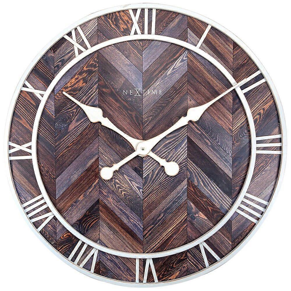 NeXtime - 3245BR - Wall Clock - 58cm - brown - Roman Vintage