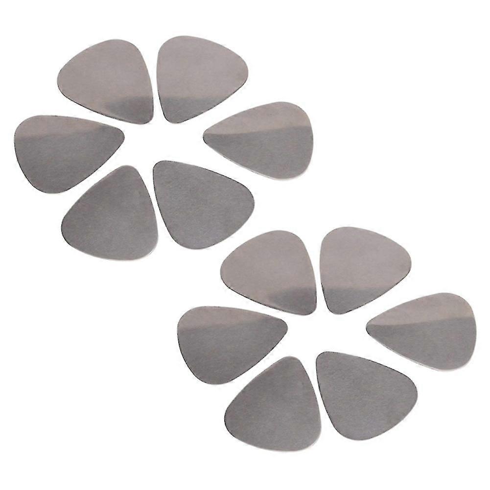 12x Stainless Steel Guitar Picks - Silver