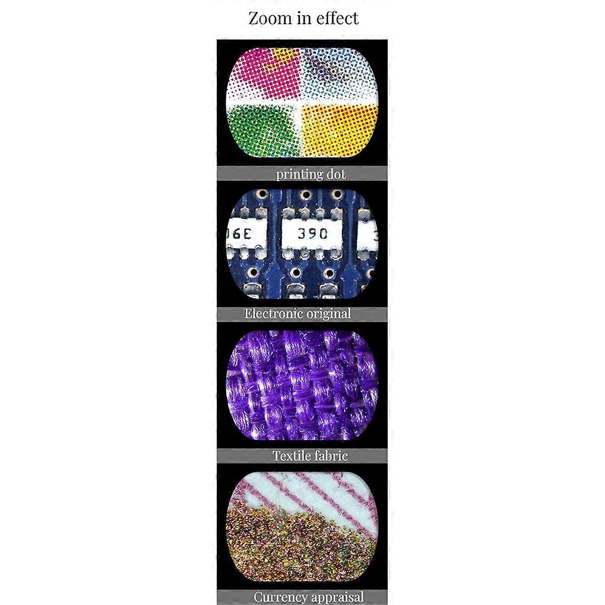 Digital Display Frequency Magnifying Glass 60/80/100X with Three Multiples Switching Portable Microscope