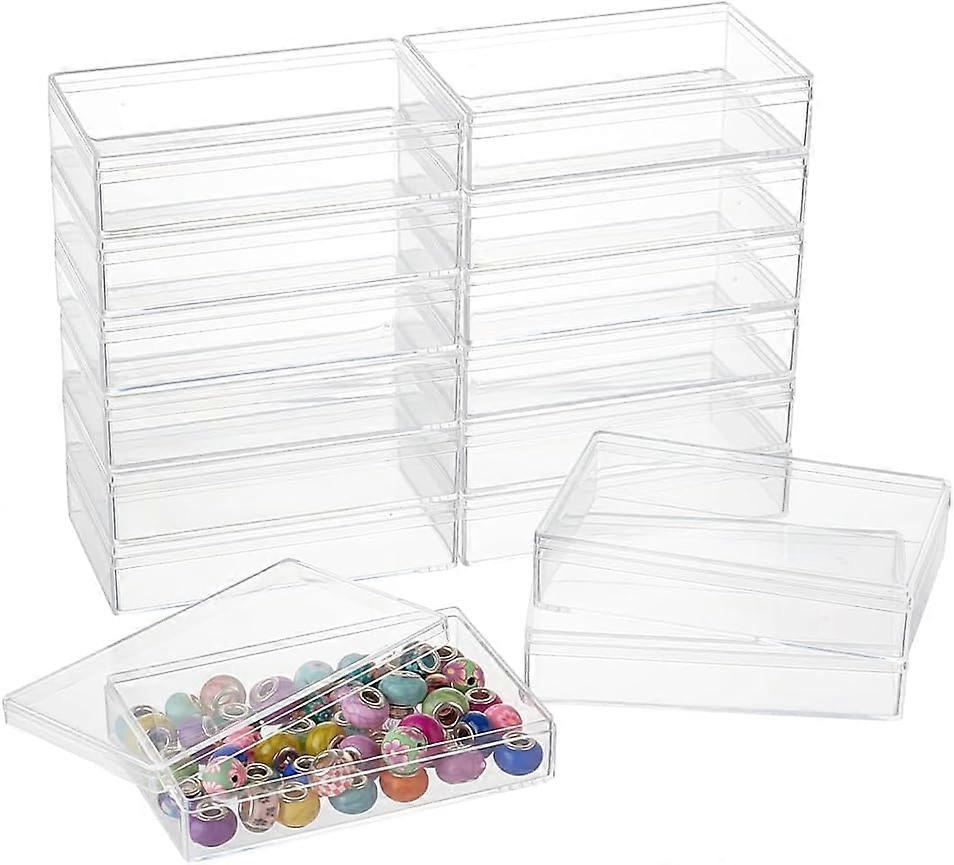 15pcs Clear Acrylic Box with Lids 4.33x2.76x0.98inch Plastic Storage Box Candy Box Containers Mini Rectangle Plastic Gift Box for Display Jewelry Trea