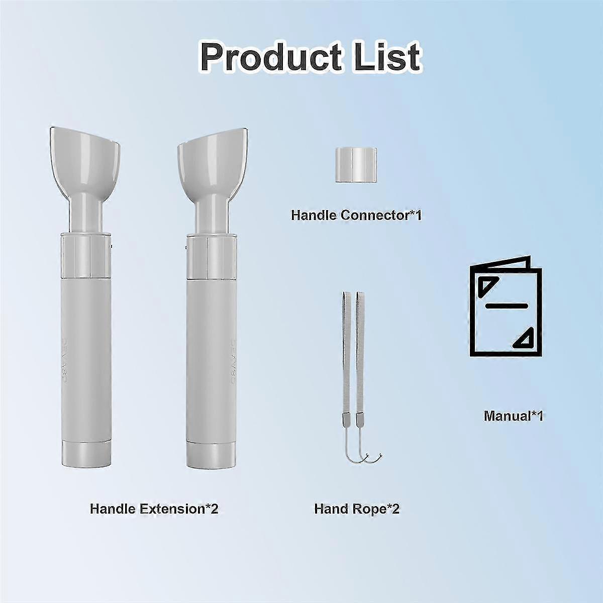 For 3 Vr Extension Handle Controller Lightsaber Handles Extension Grips For Quest 3 Vr Accessories-white