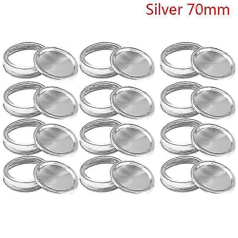 24 Mason Jar Canning Lids Rust Resistant Replacement Screw Bands Rings