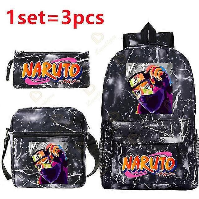Anime Naruto Backpack Three Piece Backpack Backpack Student Backpack Pen Bag Ope