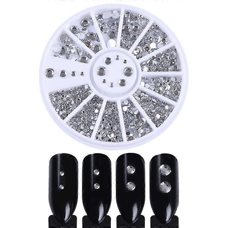 ZK-1pc Rhinestones 4 Sizes - Silver Clear