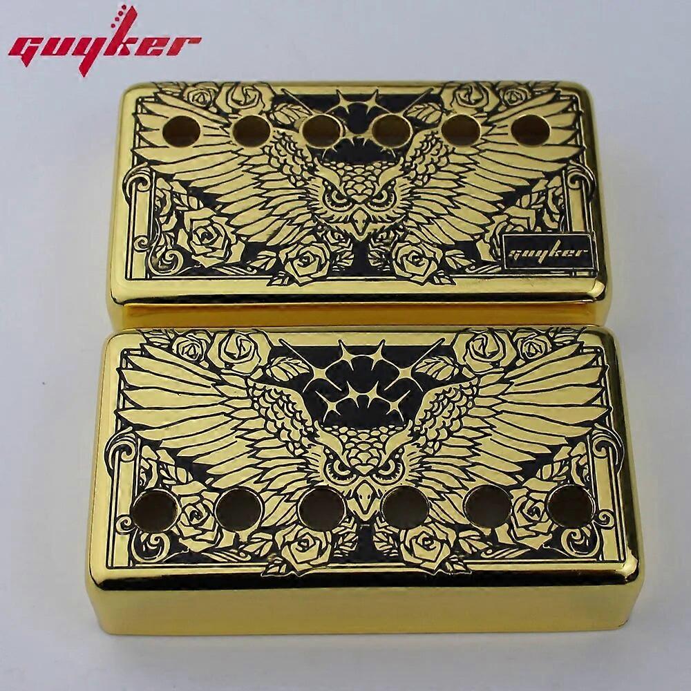 1 set humbucker gitarr pickup täcker Cupronickel Material Eagle Yta för LP gitarr delar 50 52MM