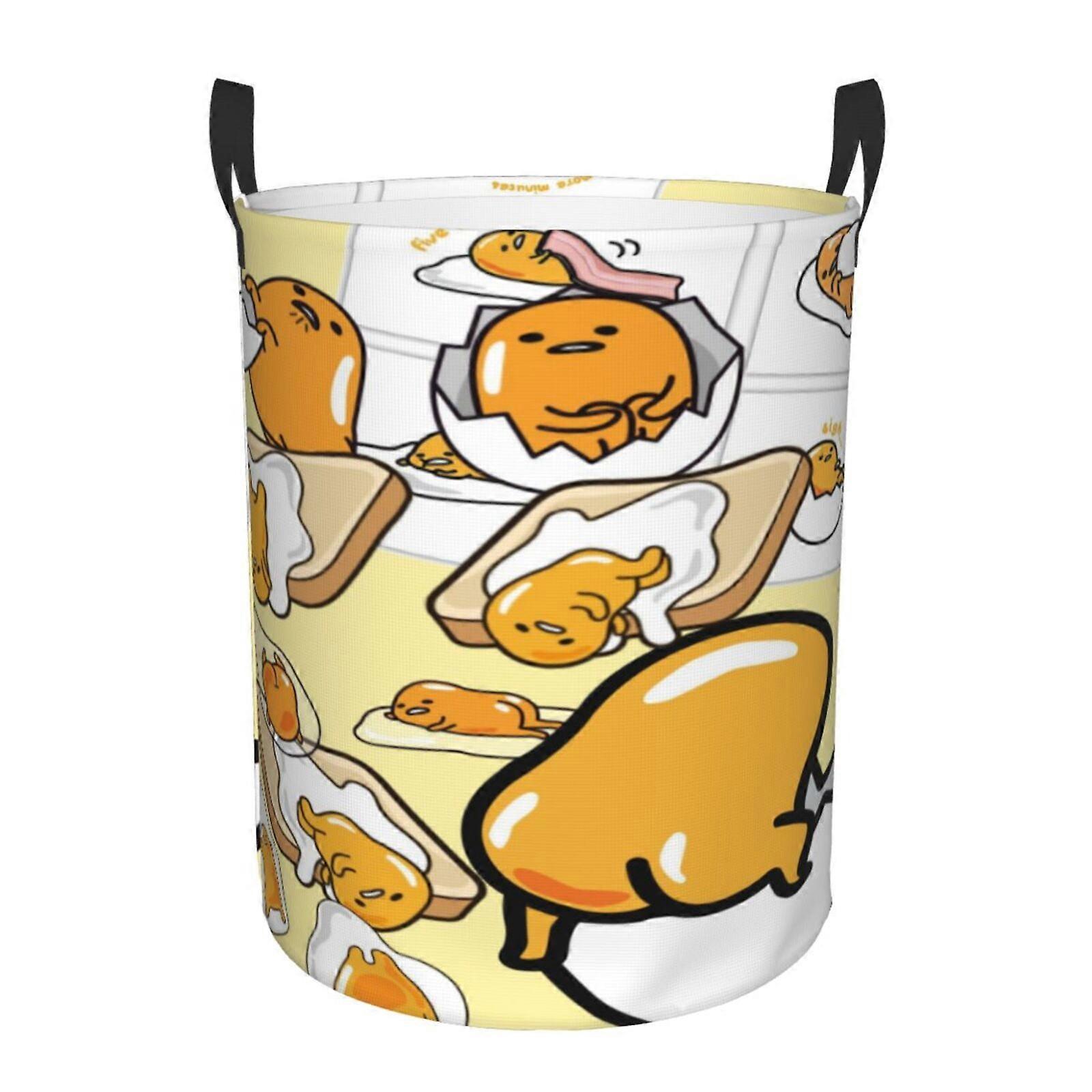 Gudetama 3d Graphic Flame Laundry Basket Fire Flame Clothes Hamper Storage With Handle-SYS28706