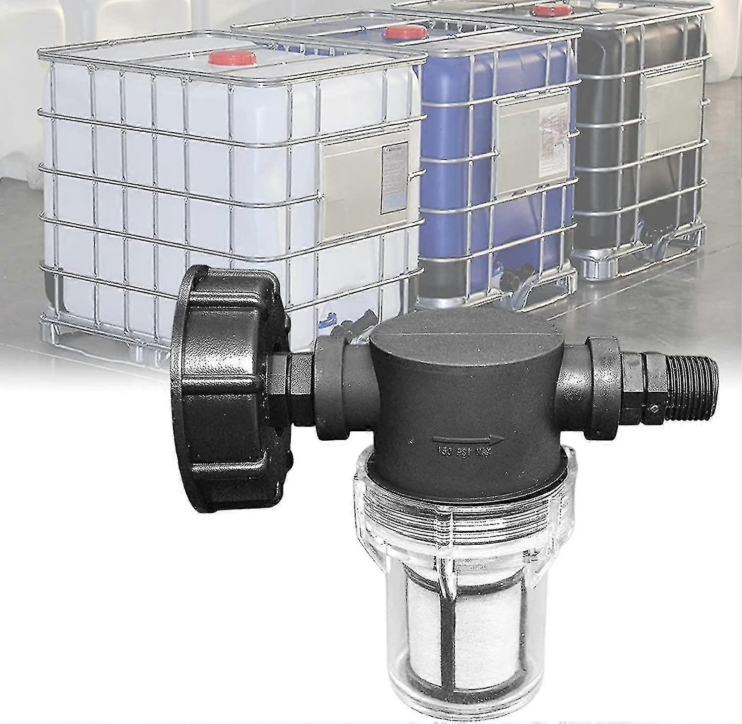 Tap Connector 1000 L Tank,with Filter Function, S60x6 Ibc Water Tank Adapter (1/2'' Outer Thread)