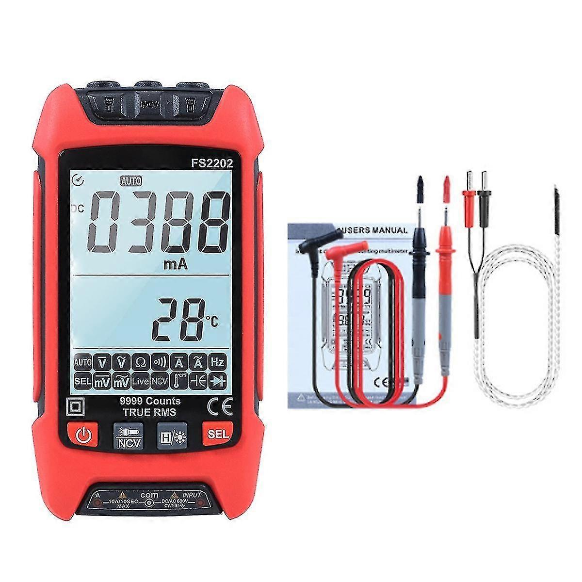 Yi Fs2 Auto Ran Digital Meter 9999 Counts Trms Ac Voltmeter Amp Ncv Ance Cce