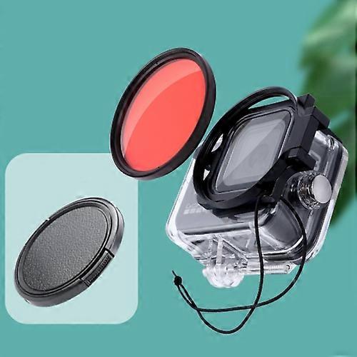 RUIGPRO for GoPro HERO8 Professional 58mm Color Dive Housing Lens Filter + Dive Housing Waterproof Case with Filter Adapter Ring & Lens Cap