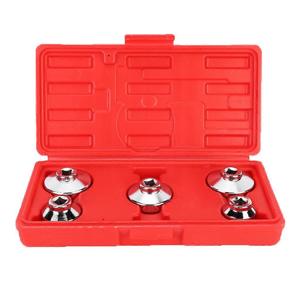 5Pcs Universal Oil Filter Socket Set Cap Wrench Kit Removal Tool Car Repairing Tools