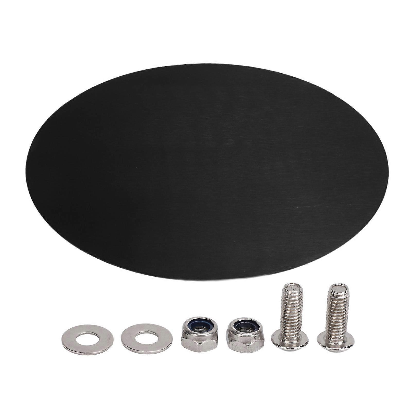 لوحة أرقام دراجة نارية بيضاوية من الألومنيوم بسمك 2.5 مم، مطلية بطبقة نهائية مصقولة، مقاومة للصدأ، لوحة أرقام عالمية سوداء