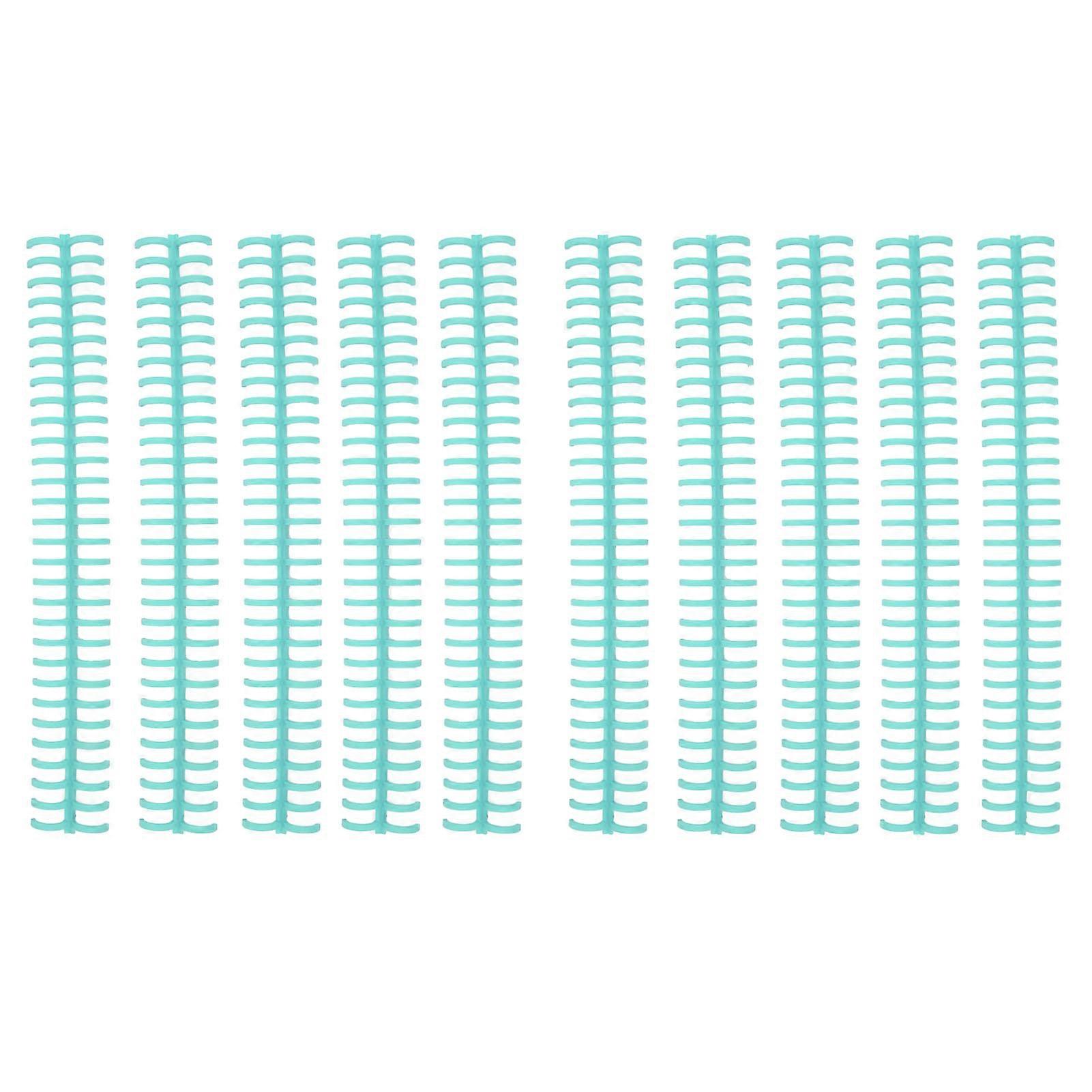 10 قطع ملزمة العمود الفقري اللوالب لفائف أمشاط 30 ثقوب شريط بلاستيكي لورقة فضفاضة 1/2in قطر أخضر