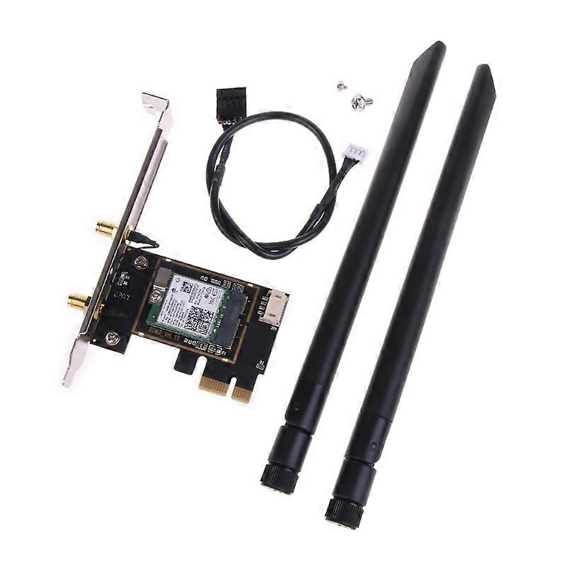 AX210 Adaptateur WiFi sans fil WiFi6E 5400Mbps Carte Wifi Tri-bande 2.4G/5.8G/6Ghz