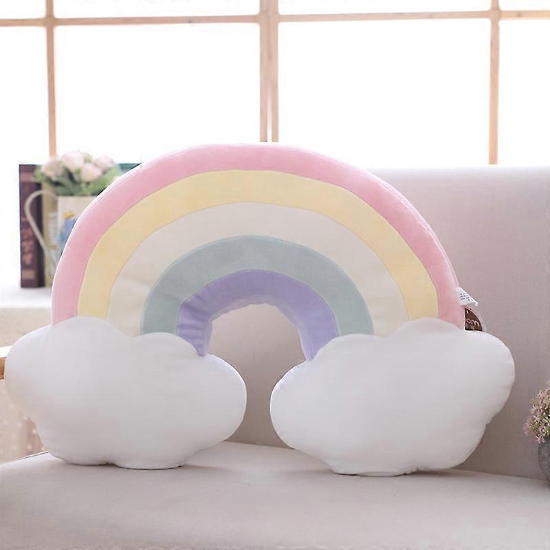 Children's Unicorn and Rainbow Decorative Pillow - Rainbow