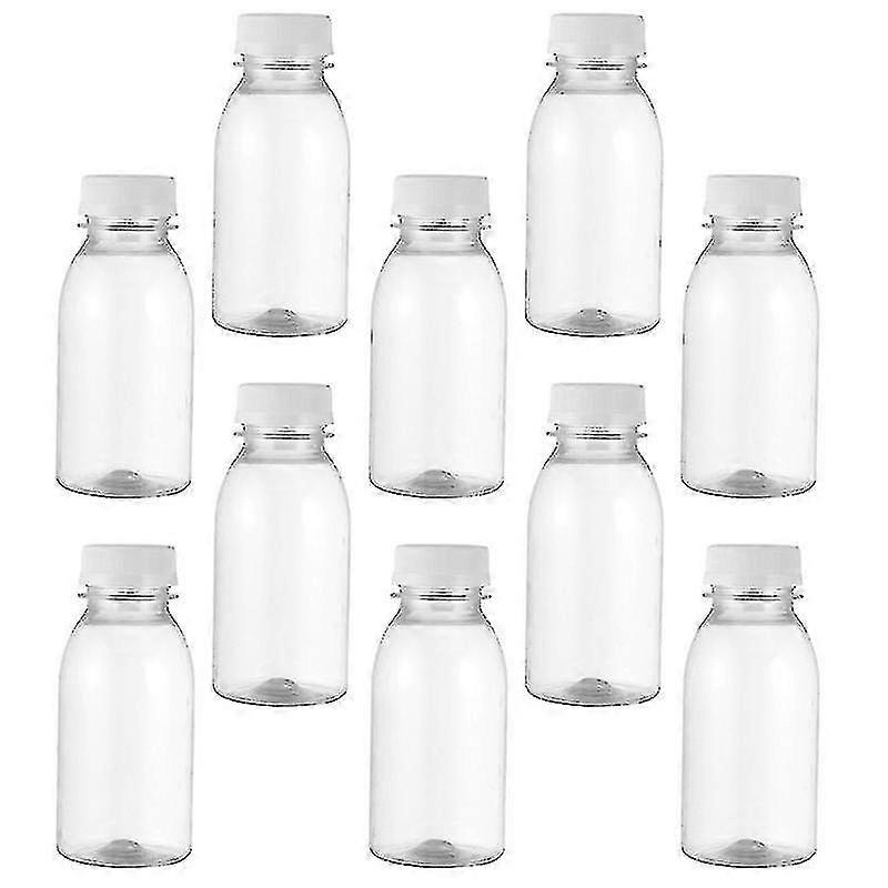 13.5x5x5cm Transparent Travel Bottles & Containers 10pcs 200ml Plastic Milk Water Bottles Transparen