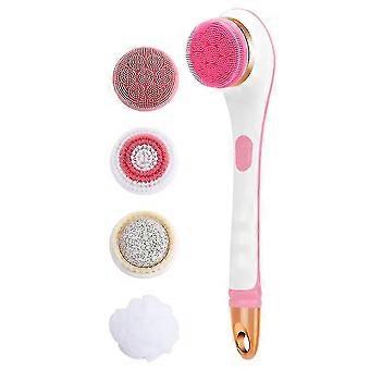 Back Scrubber Shower Exfoliator Electric Back Silicone Dry Brush Body Brush Rechargeable Power Supply Men Women Skin Care Exfoliating Bath Brush