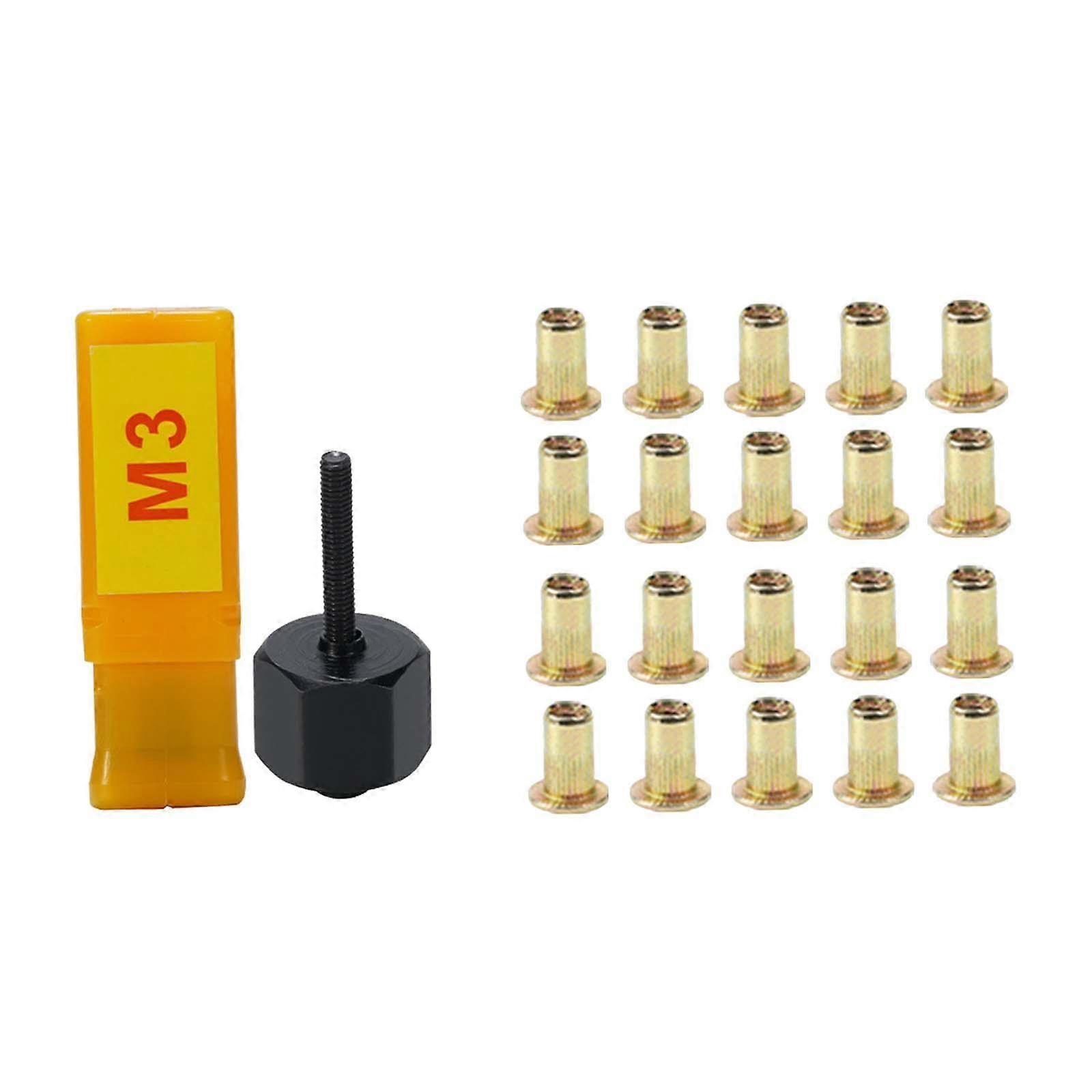 Generic Hand Rivet Nut Tool Parts Accessory for Repairing DIY Furniture M3 Rivets Head