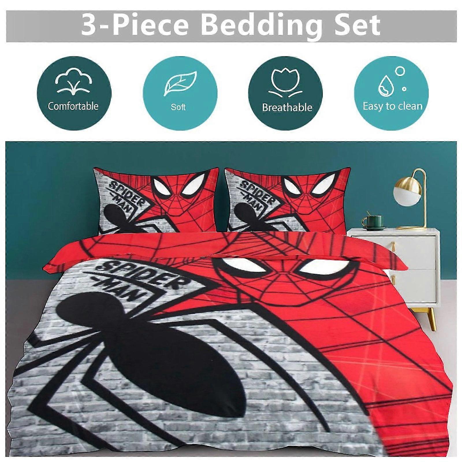 Bh448 Spiderman Bedding Sets for Kids Men Women Twin Size