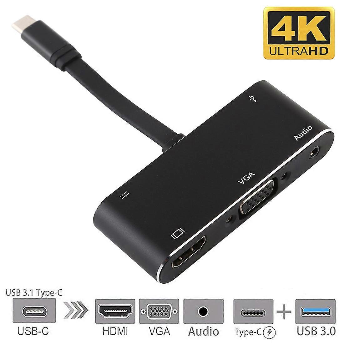 V126 Type-C to PD+HDMI+VGA+Audio+USB 3.0 Converter