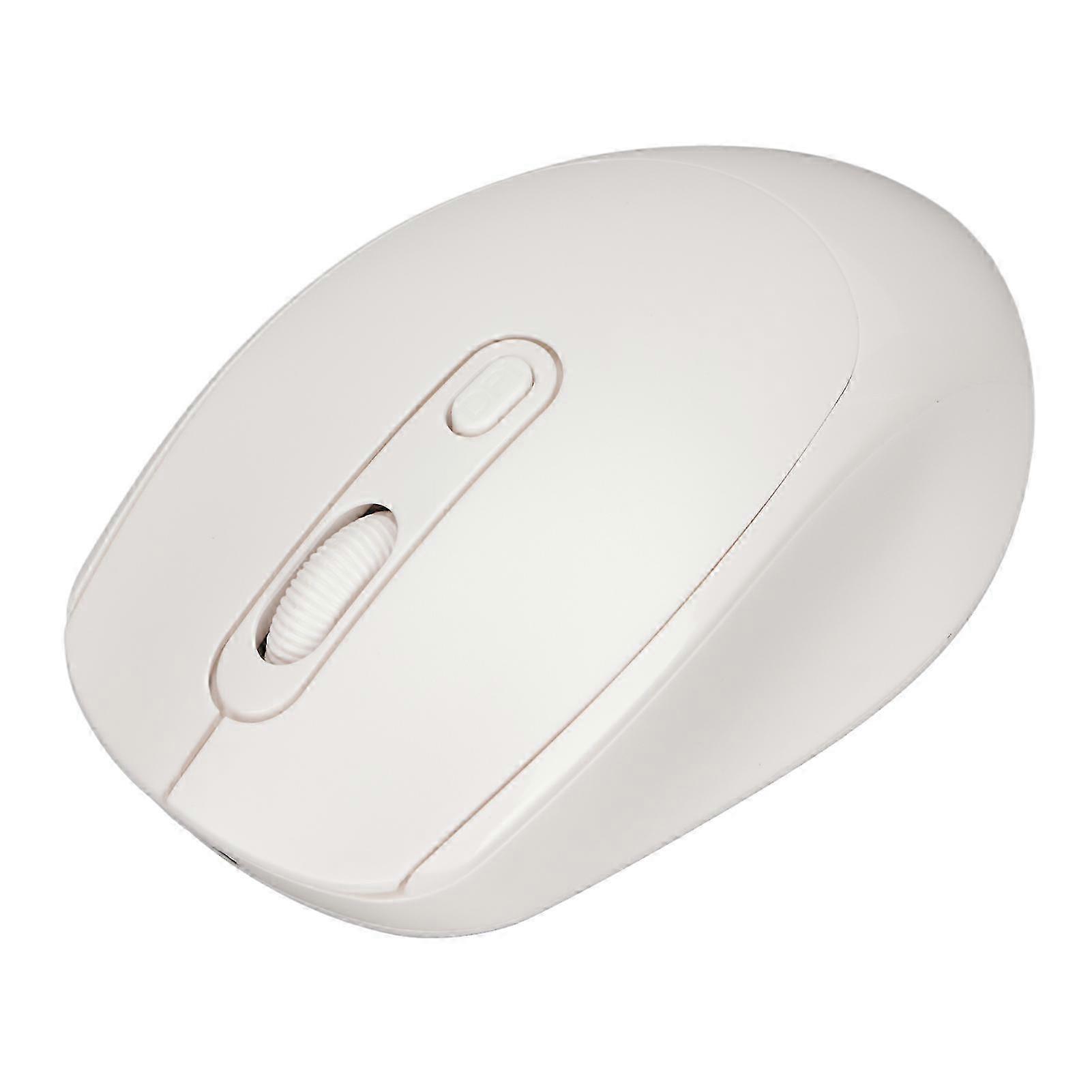 Wireless Mechanical Mouse Ergonomic Design 3 Level Adjustable DPI 1600DPI 2.4G USB Rechargeable MouseWhite