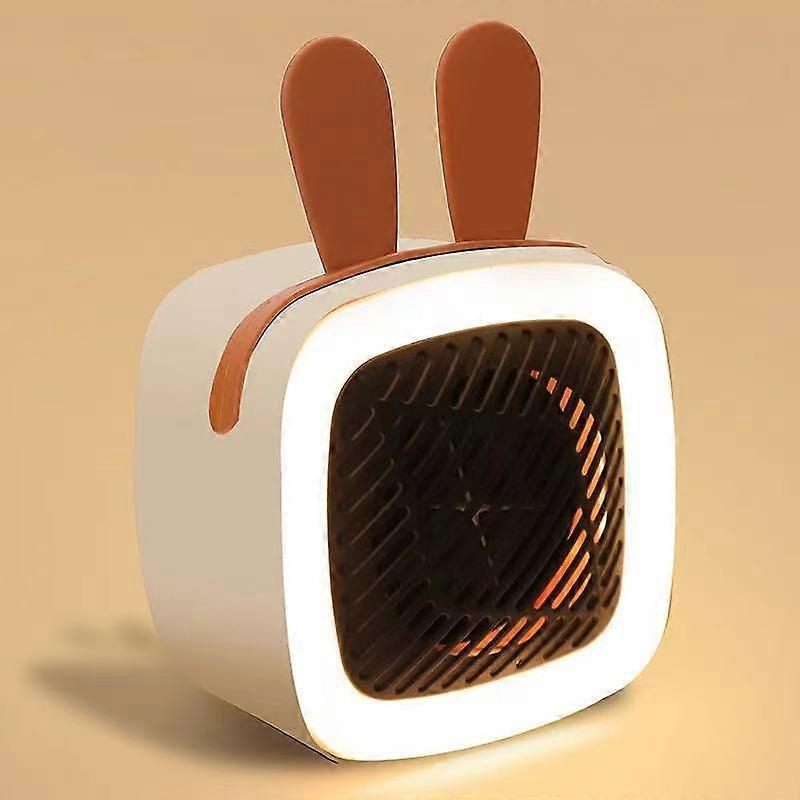 Personal Mini Space Heater Portable Electric Home Office Indoor Use With LightNight light white
