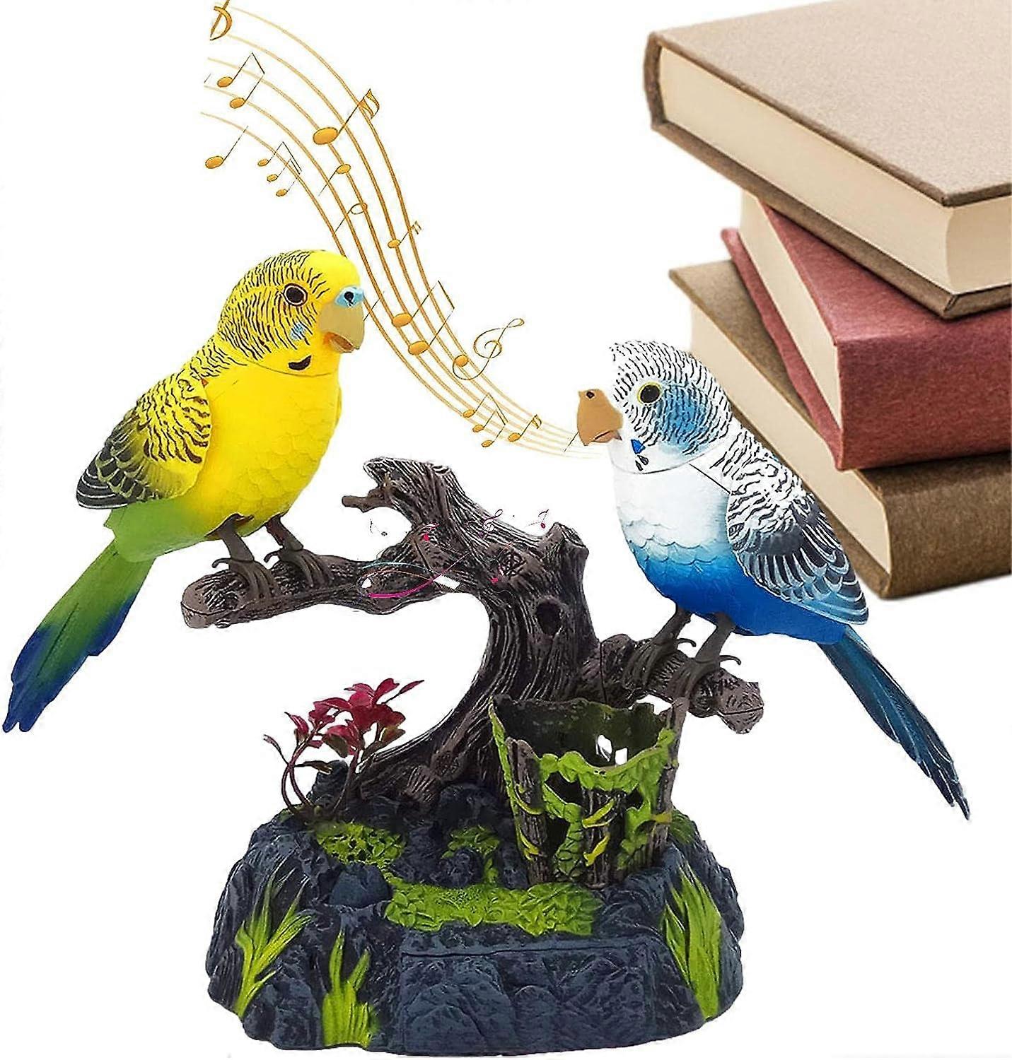 Control Voice Parrots | Realistic Cute Pets Simulation Sparrow Bird | Voice-Activated Induction Birds Toys, Parrot Toys Home Garden Decor Ornament Gif