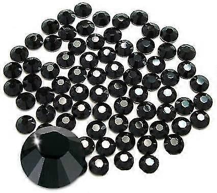Glue Fix Crystal Flatback Rhinestones (ss20 576pcs, Jet) 4.8mm