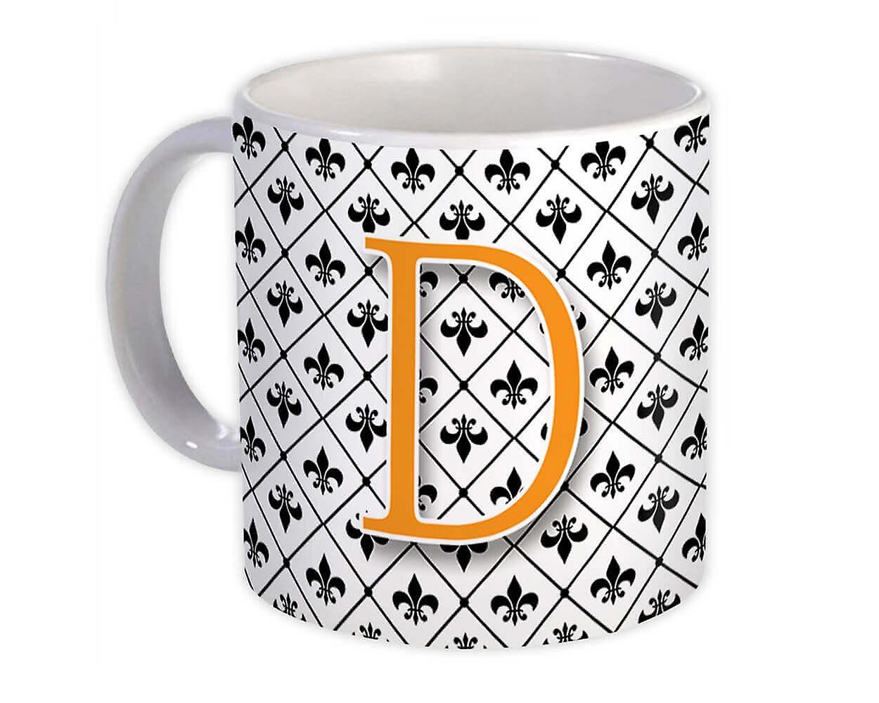Hediye Kupa: Monogram Harf D Alfabesi