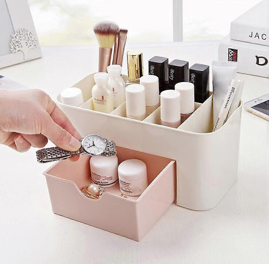 Desktop Cosmetic Storage Box - Multi-space Jewelry Storage Box with Drawer