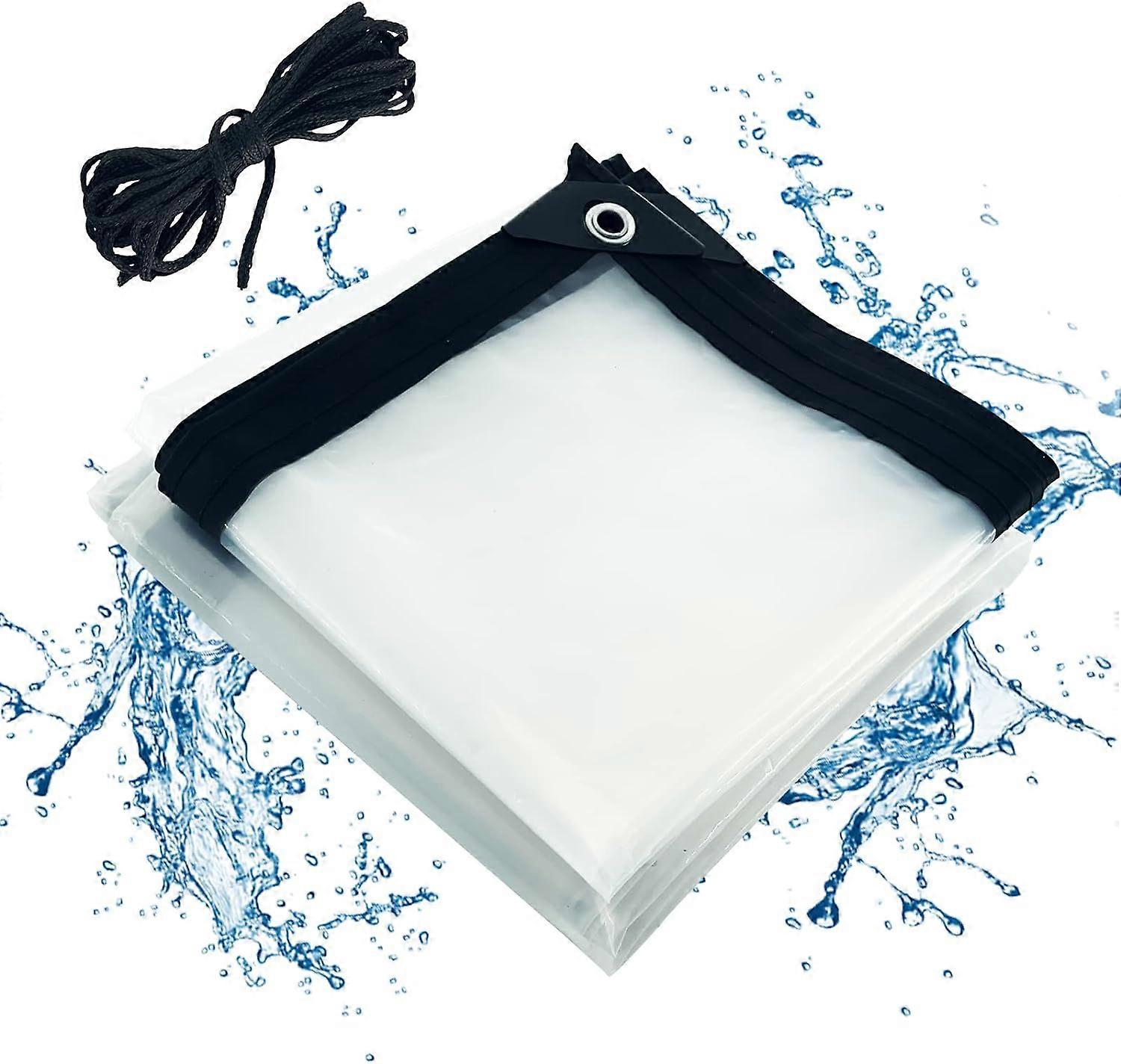 Lona transparente à prova d'água, lona de tecido com ilhós e corda, toldos dobráveis e lonas resistentes às intempéries, para móveis de jardim Plant Gre