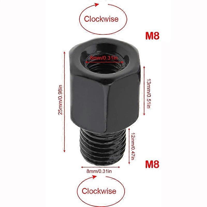 1PC 8mm 10mm Motorcycle Rearview Mirror Adapter Screw Thread Adapter Bolt Clockwise Counterclockwise Motorbike Mirror Screw