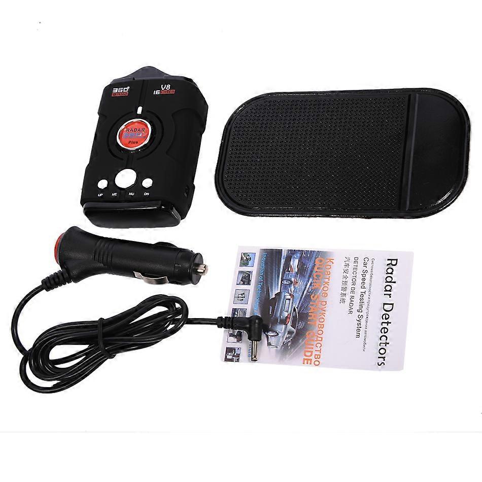 V8 360 Degree Car Radar Detector 16 Band Russia/English version LED Display Anti Radar Detector XK NK Ku Ka Laser Security