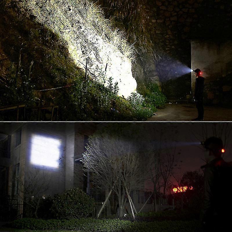 T6 Rechargeable Sensor Headlight Life Led Strong Light Telescopic Zoom Headlight Outdoor Fishing Headlight