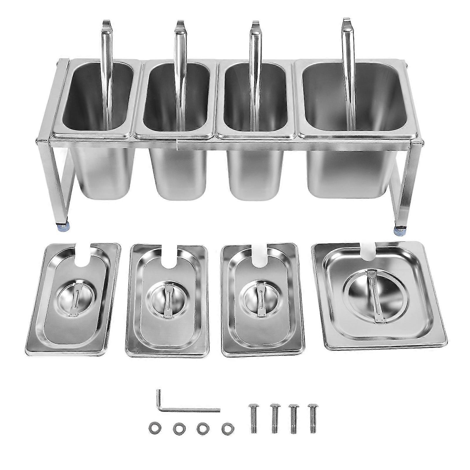 Support télescopique en acier inoxydable pour distributeur de condiments 2.2L No.5 Jam Pot