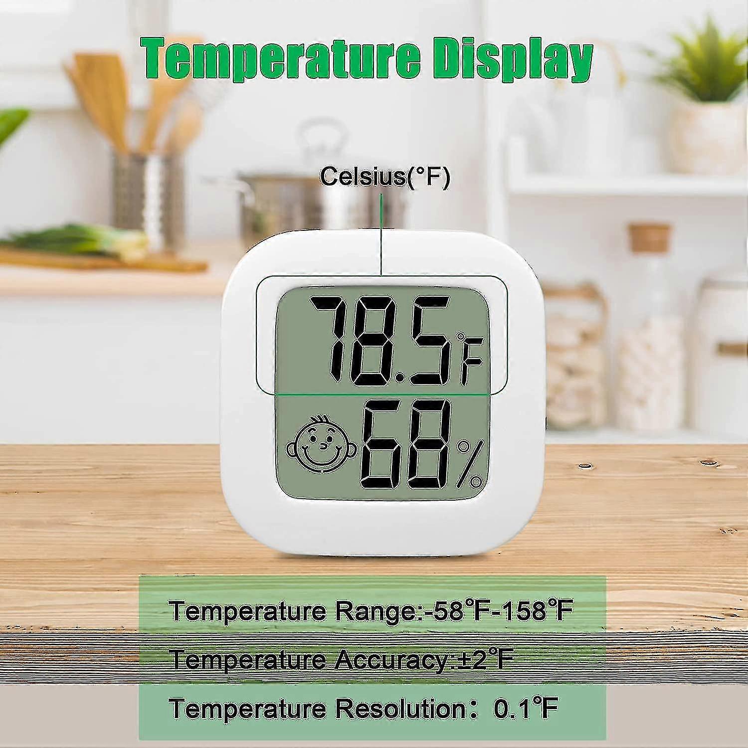 Portable Mini LCD Thermometer Hygrometer - 5pcs, Indoor Temperature & Humidity