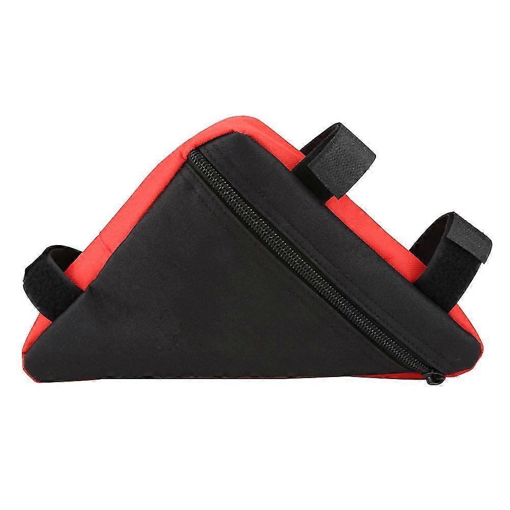 Quick Release Triangle Tool Bag compatible with Cycling Bike Accessories (Black&Red)
