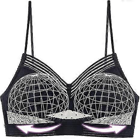 Womens No Steel Ring French Underwear Bra, Sexy Big Open Back Beautiful Back U Shaped Bra Summer Ultra Thin Bud