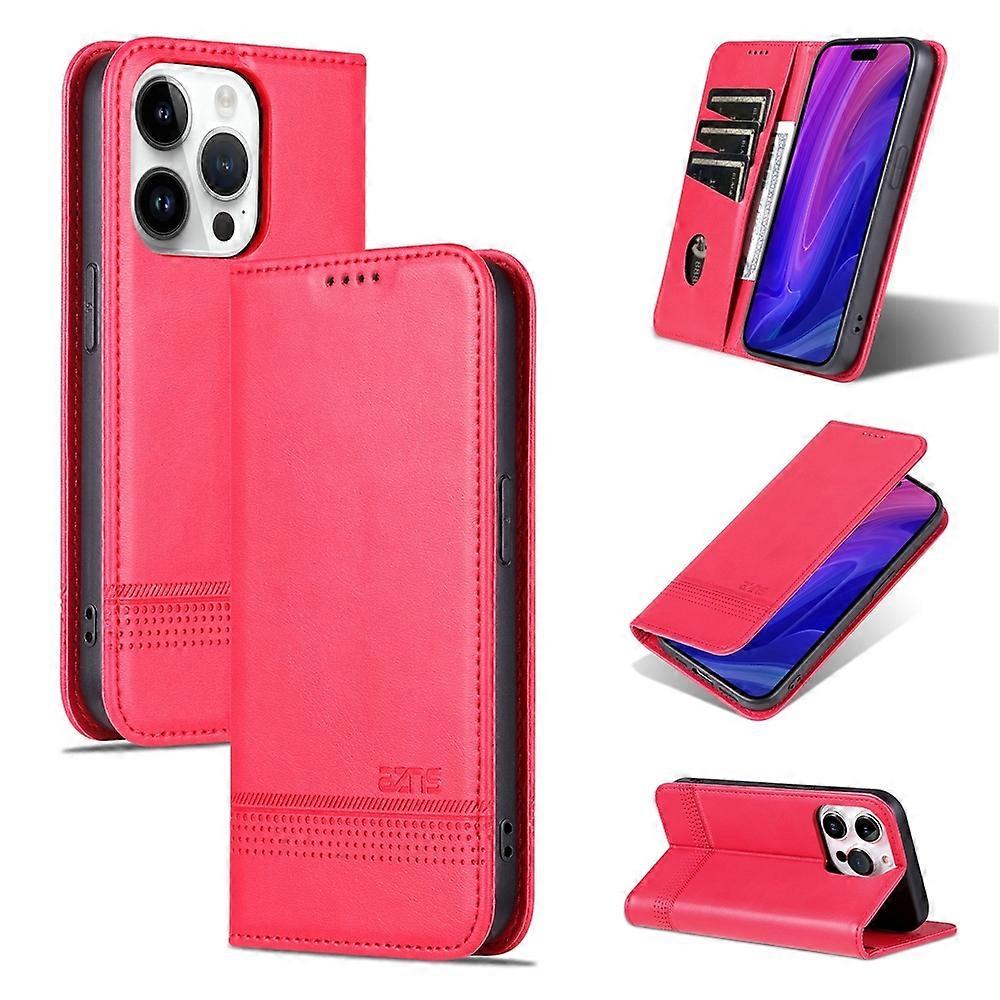 AZNS Magnetic Calf Texture PU Case For iPhone 15 Pro Max