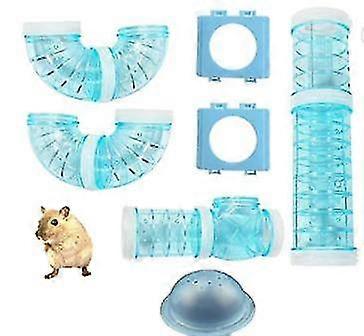 Hamster Tubes Set Transparent DIY Connection Tunnel Track for Hamster Cage and Rat Toys